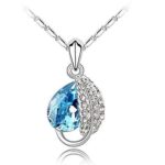 Avarta Charismatic Blue Swarovski Element Pendant for Girls and Women