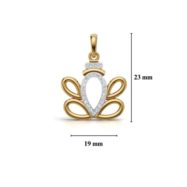 Avarta Gothic Gold Diamond Ganesh Pendant - Image 5