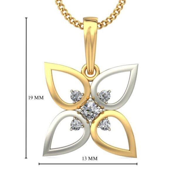 Avarta 18k Gold Diamond Flower Pendant - Image 5