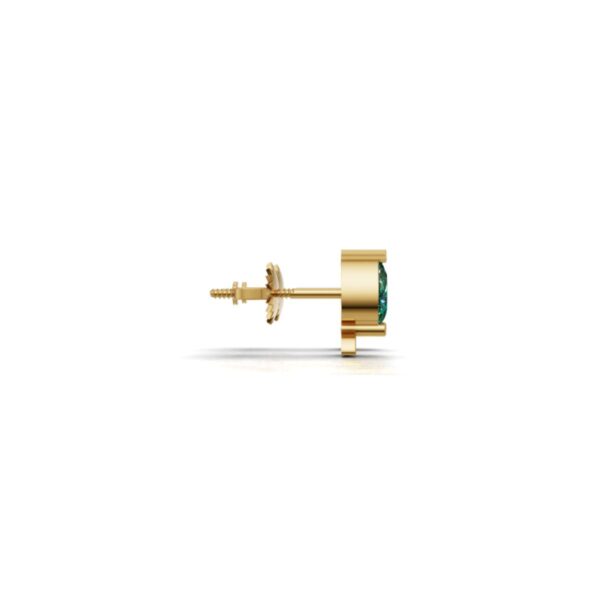 Avarta Gold Marine Emerald Earrings for Kids - Image 4