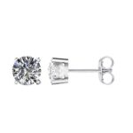 Avarta Jewellery Sterling Silver 80 Cents Each Solitaire Studs Earrings