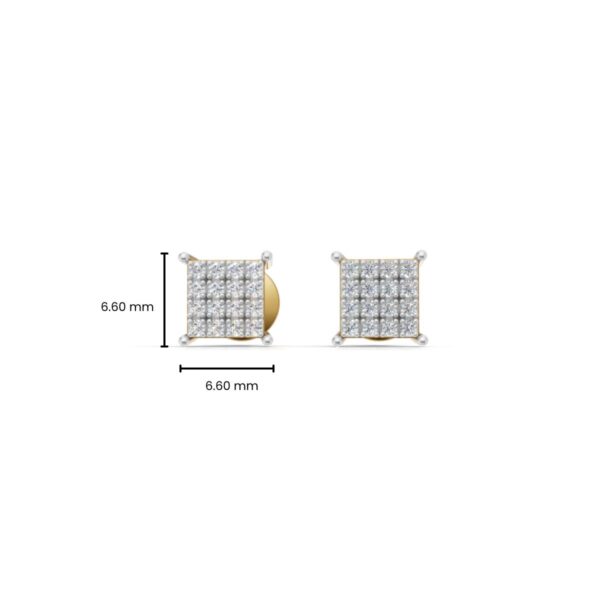 Gold Unisex Stud Earrings with Lab-Grown Diamonds – BIS Hallmarked, SGL Certified - Image 5