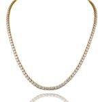 Avarta Jewellery 92.5 Sterling Silver 25 Cents Each Tennis Necklace With 30 Carat Moissanite