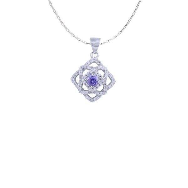 Avarta Jewellery Sterling Silver Amethyst Pendant Set With Chain - Image 3