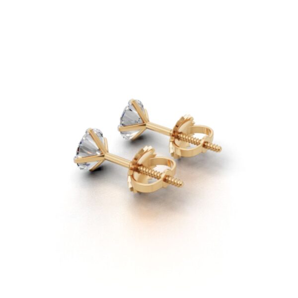 Avarta Jewellery Gold 25 Cents Each Lab Diamond Solitaire Stud Earring - Image 7