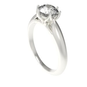 Avarta 92.5 Sterling Silver 0.80 Carat Solitaire Engagement Ring For Girls & Women