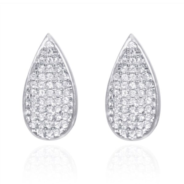 Avarta Jewellery 925 Sterling Silver Stud Earring With Cubic Zirconia For Women & Girls