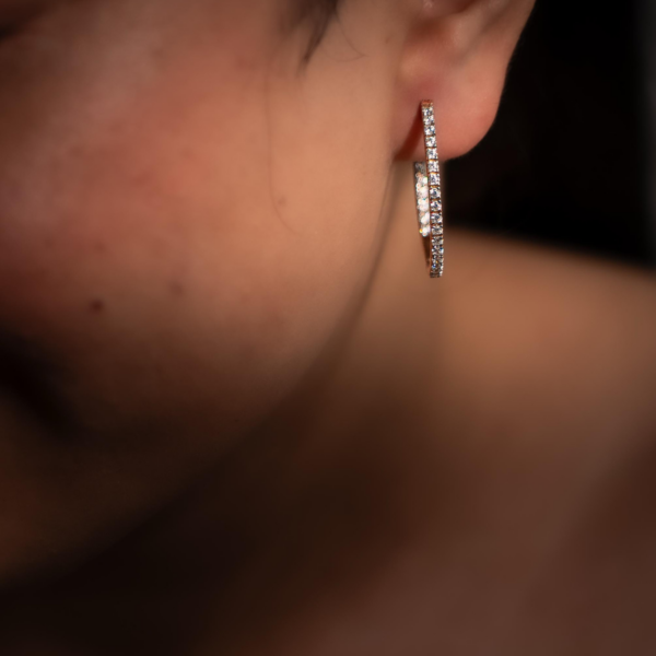 Avarta Jewellery 18K Gold Diamond Bali Earrings - Image 6