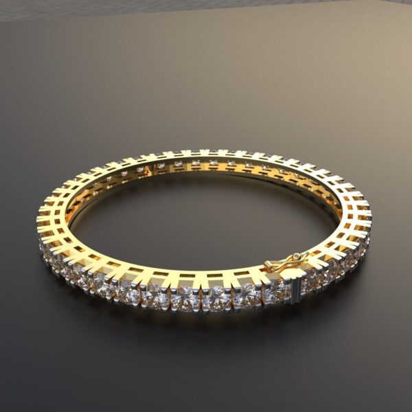 Avarta Jewellery 92.5 Sterling Silver 50 Cents Diamond Bangle - Single Pcs - Image 2