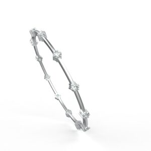 Avarta Sterling Silver American Diamond Bangle For Girls & Women