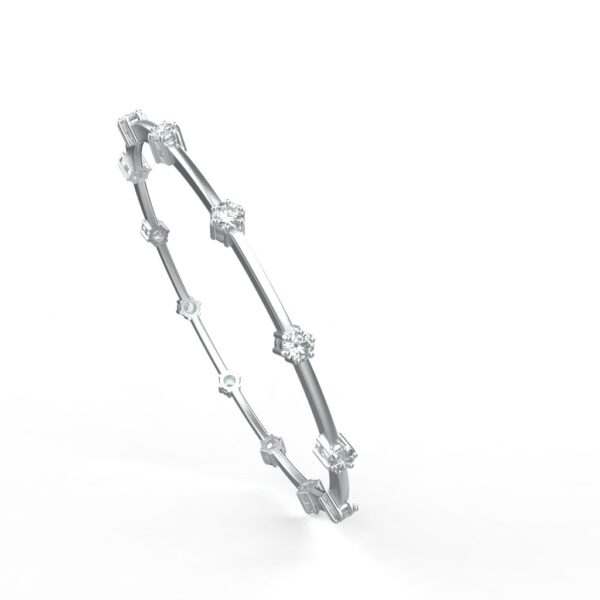 Avarta Sterling Silver American Diamond Bangle For Girls & Women