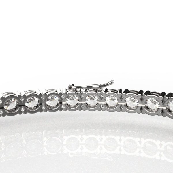 Avarta Jewellery Sterling Silver 10.50 Carat Moissanite Tennis Bracelet For Girls & Women - Image 3