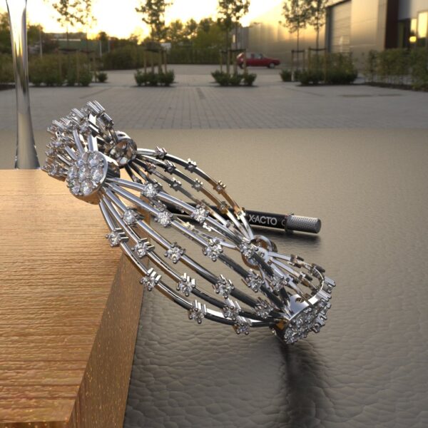 Avarta Jewellery 92.5 Sterling Silver American Diamond Bangle For Girls & Women - Image 5
