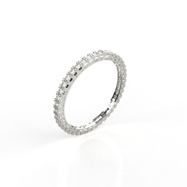 Avarta Jewellery Sterling Silver 30 Cents Each Line Diamond Bangle