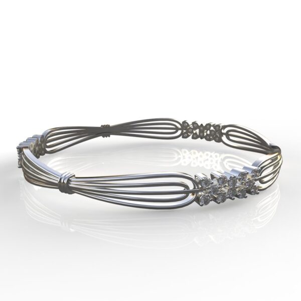 Avarta Jewellery Sterling Silver Bangle In Wire Design - Image 5