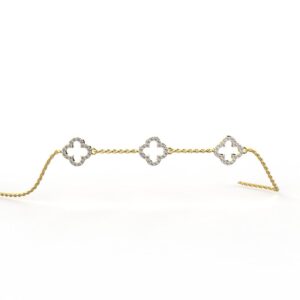 Avarta Jewellery 18k Gold Flower Bracelet for Girls & Women