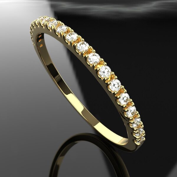 Avarta Jewellery 18K Gold Diamond Half Eternity Ring - Image 5