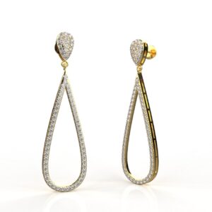 Avarta Jewellery 14k Enchantic Moissanite Diamond Dangler Earrings