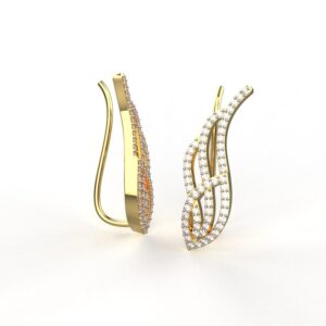 Avarta Jewellery Allure 14K Gold Cuff Earrings For Girls & Women
