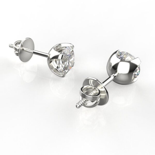 Avarta Jewellery Sterling Silver 0.80 Carat Solitaires Stud Earrings - Image 6