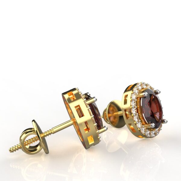 Avarta 18k Gold 1.10 Carat Each Ruby Studs - Image 6