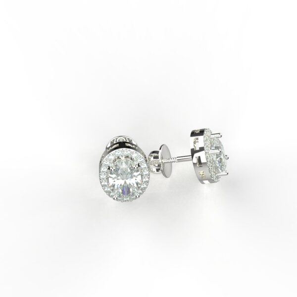 Avarta Jewellery 92.5 Sterling Silver Solitaire Studs Earrings With American Diamonds For Girls & Women - Image 2