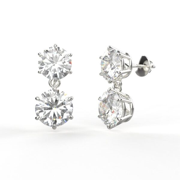 Avarta Jewellery 92.5 Sterling Silver 10 Carat Moisanite Earring