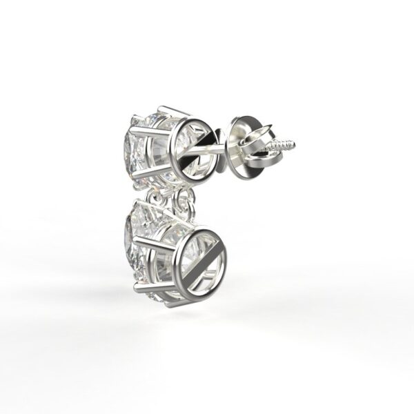 Avarta Jewellery 92.5 Sterling Silver 10 Carat Moisanite Earring - Image 2