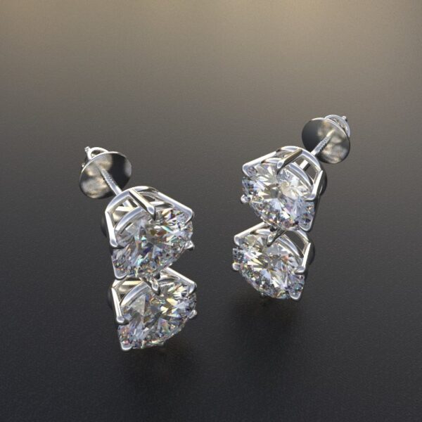 Avarta Jewellery 92.5 Sterling Silver 10 Carat Moisanite Earring - Image 3