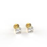 Avarta Jewellery Sterling Silver 25 Cents Each Solitaire Stud Earrings