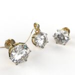 Avarta Jewellery Sterling Silver 3.80 Carat Each Solitaire Pendant Set