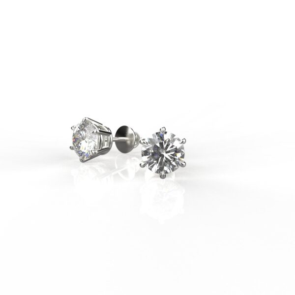 Avarta Jewellery 92.5 Sterling Silver 1.50 Carat Each Solitaire Stud Earrings for Girls & Women - Image 5