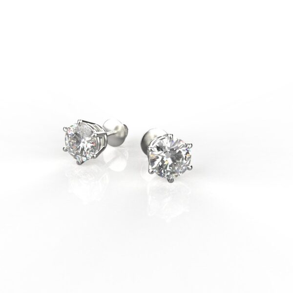 Avarta Jewellery 92.5 Sterling Silver 1.50 Carat Each Solitaire Stud Earrings for Girls & Women - Image 6