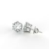 Avarta Sterling Silver 3 Carat Each Solitaire Studs Earring
