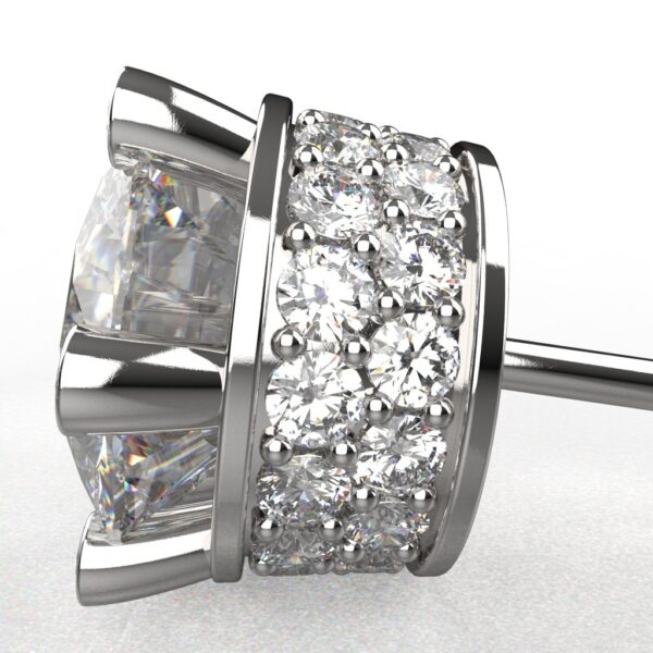 Avarta Sterling Silver 2 Carat Each Solitaire Designer Stud Earrings for Girls & Women - Image 8