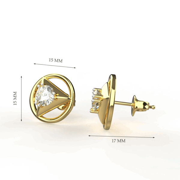 Avarta 18K Gold 80 Cents Each Solitaire For Girls & Women - Image 4