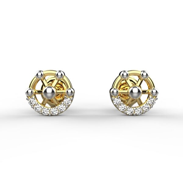 Avarta Jewellery 18K Hallmarked Gold Studs Earrings With Certified Diamonds For Kids, Girls & Women