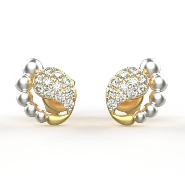 Avarta Jewellery 18K Hallmarked Gold Certified Diamond Stud Earrings