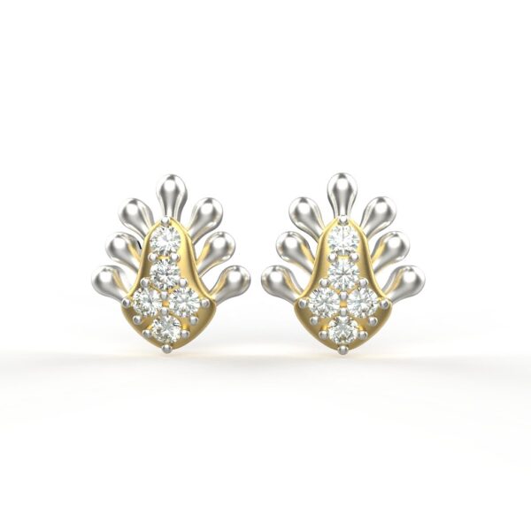 Avarta Jewellery 18K Hallmarked Gold With Certified Diamond Studs Earrings For Girls & Women