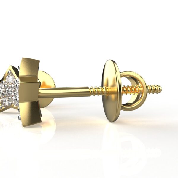 Avarta Jewellery 18K Gold Star Diamond Studs Earrings - Image 5
