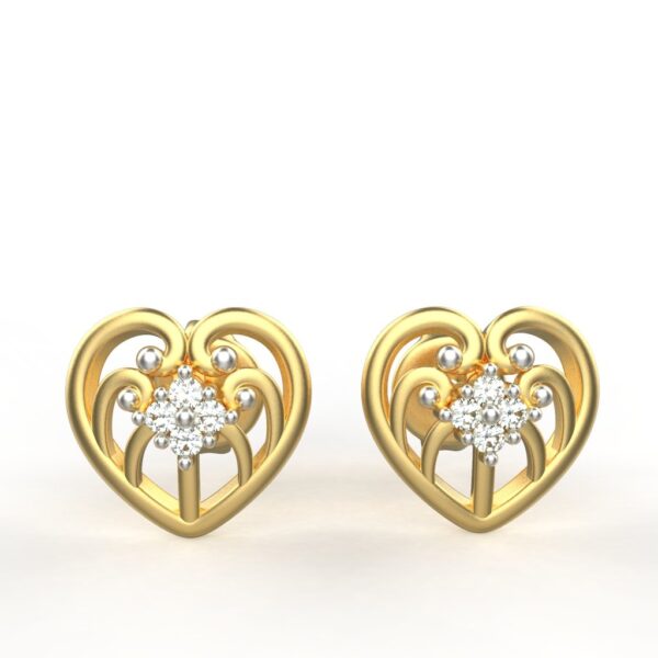 Avarta Jewellery 18K Hallmarked Gold Certified Diamond Studs Earring For Kids, Girls & Women