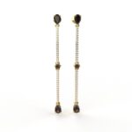 Avarta Enchanting 18K Gold Ruby Diamond Long Earrings