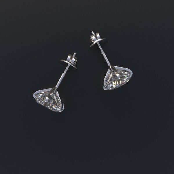 Avarta Jewellery Sterling Silver 0.80 Carat Unisex Solitaires Stud Earrings - Image 5