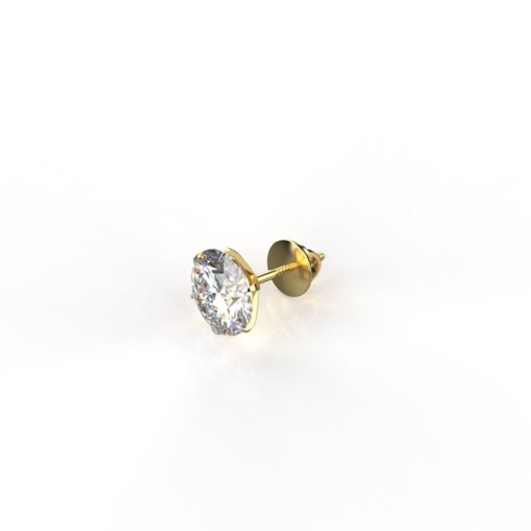 Avarta Jewellery 18k Gold 1.50 Carat Moissanite Unisex Solitaire Studs - Single Pcs - Image 6