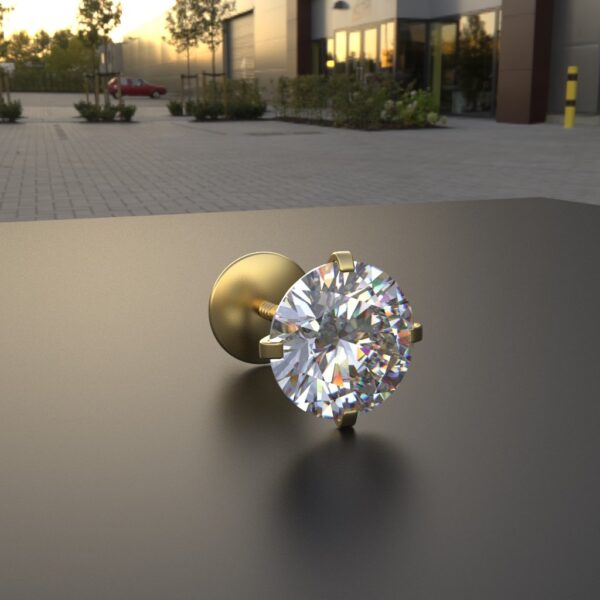 Avarta Jewellery 18k Gold 1.50 Carat Unisex Solitaire Studs - Single Pcs - Image 6