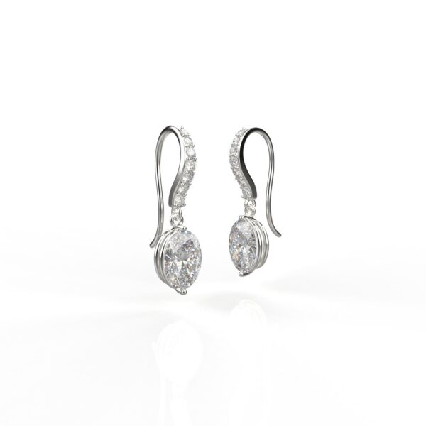 Avarta Jewellery Sterling Silver Oval Dangler Earrings