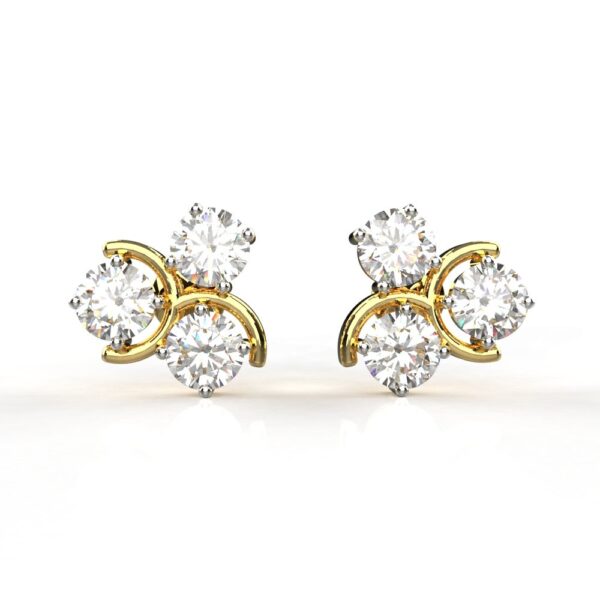 Avarta Jewellery Tri Star Lab Diamond Earrings - Image 5