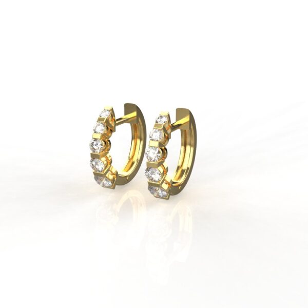 Avarta Jewellery Gold Lab Grown Diamond Bali Earring - Image 2