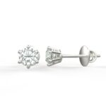 Avarta Jewellery 92.5 Sterling Silver American Diamond 0.25 Carat Each Solitaire Studs With Screw Back Earrings for Kids, Girls & Women