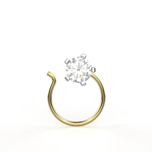 Avarta 18k Yellow Gold 10 Cents Nosepin For Girls & Women